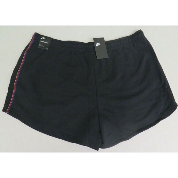 Nike DM7973 010 Women's Sz 2X Black Essential Futura French Terry Shorts - Picture 2 of 5